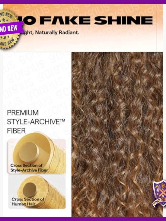 20 Inch Synthetic Lace Front Wig Glueless Pre Cut Curly Heat Resistant main image 6